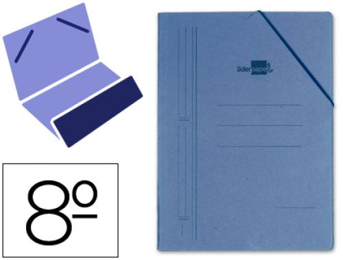 Pasta de elasticos liderpapel oitavo com bolsa azul , Liderpapel , 10022 , 8423473551350